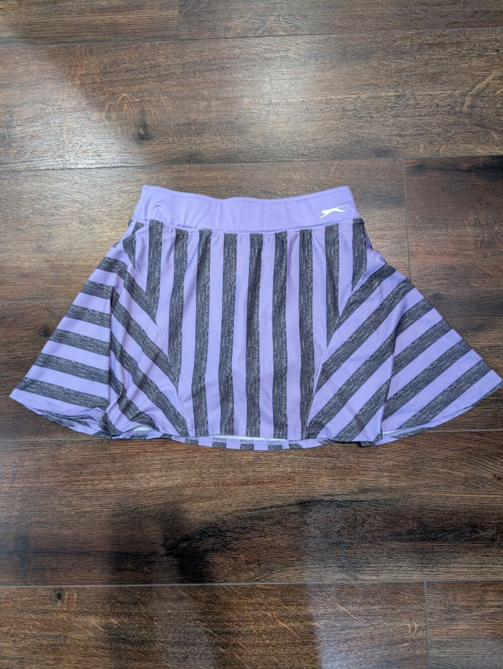 Slazenger Lavender and Black Striped Tennis Skirt